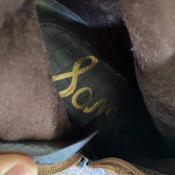 Sam Edelman Presley Tan Leather Knee High Boots Size 8M Riding Style - Picture 9 of 10